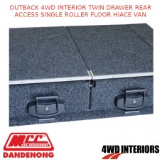 OUTBACK 4WD INTERIOR TWIN DRAWER REAR ACCESS SINGLE ROLLER FLOOR HIACE VAN
